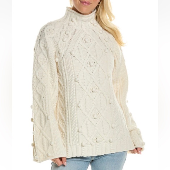 Rebecca Taylor Sweaters - Rebecca Taylor Bauble Turtleneck Merino Sweater Size Medium